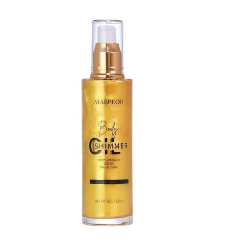 Maepeor Body Oil Shimmer Body Luminizer #02 Gold ~ 2.8oz‎ 80g ~ New